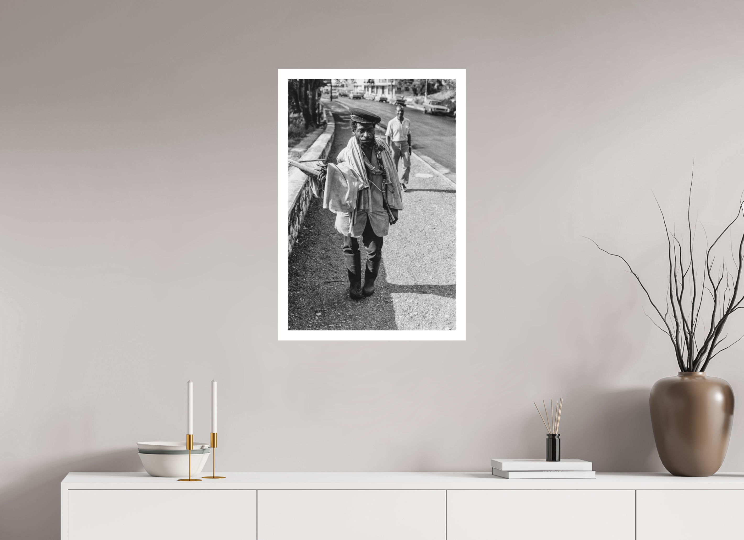 50 x 75 cm, Ilford B&W paper, matte 3 cm white border "Dark Night" - Magnum Files