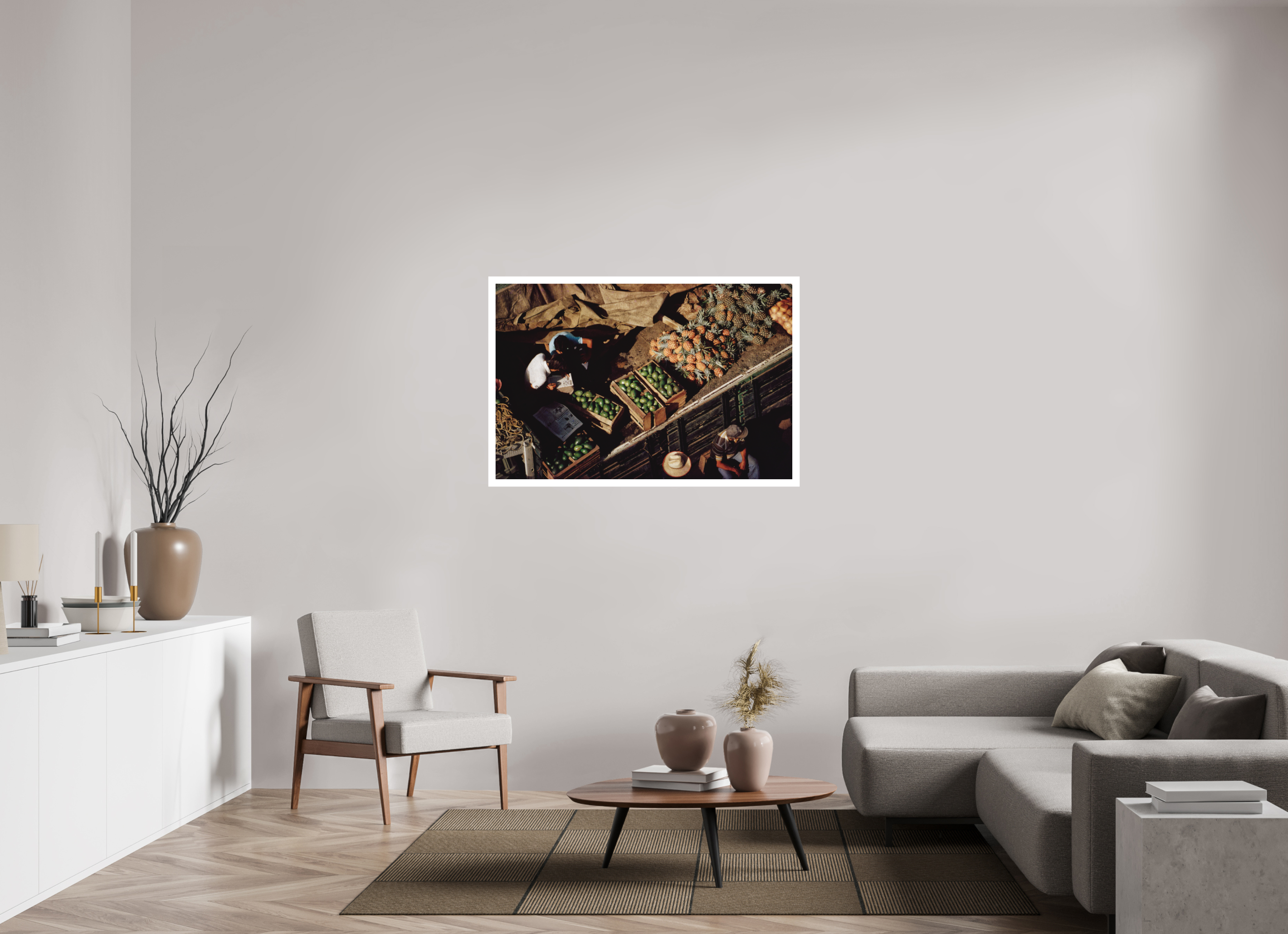 121.4 x 80 cm, Colour Venezuela - Velvet ⁠El Manteco, the street market 1
