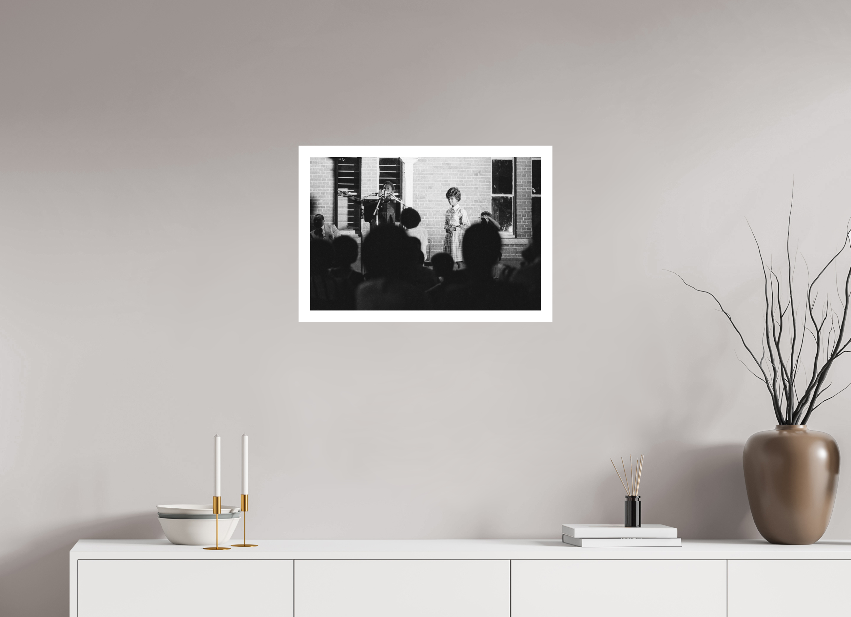 60.2 x 40 cm, Ilford B&W paper, matte 3 cm white border Shirley Chisholm