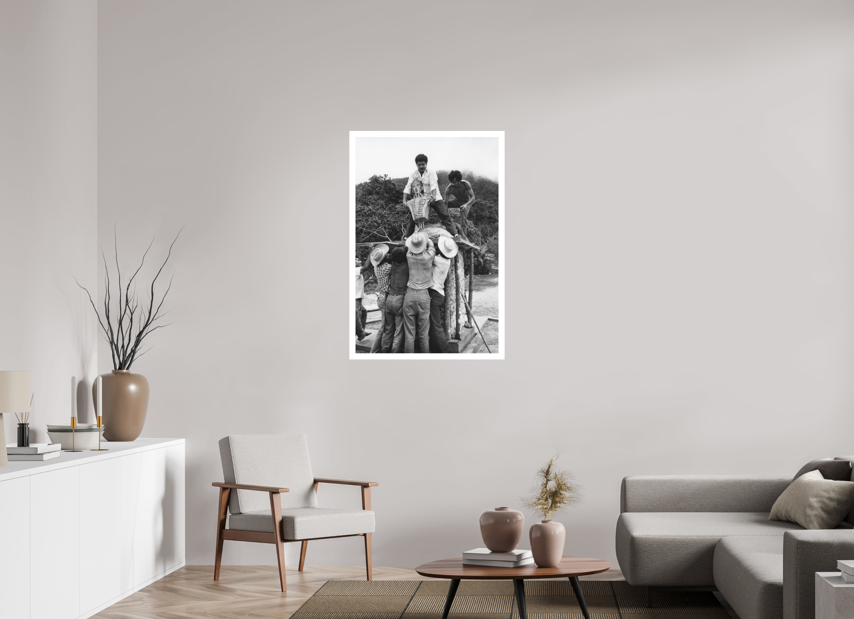 70 x 105.9 cm, Ilford B&W paper, matte 3 cm white border Simon Bolívar in Los Caracoles