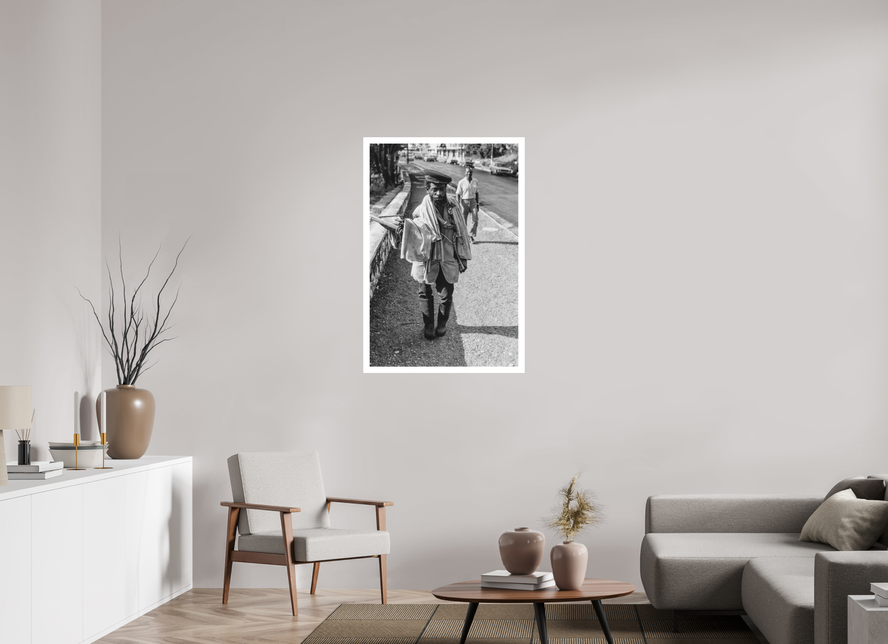 70 x 105 cm, Ilford B&W paper, matte 3 cm white border "Dark Night" - Magnum Files