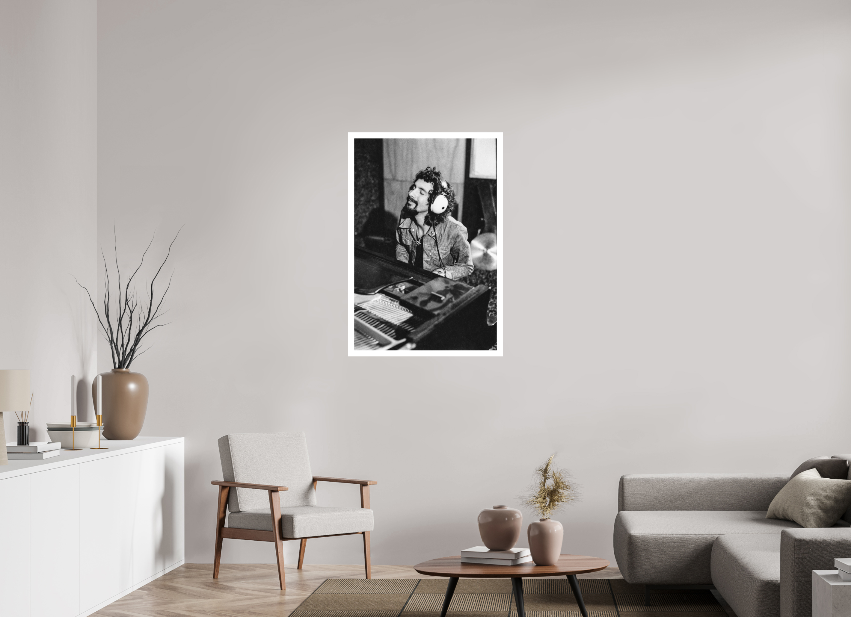 70 x 104.1 cm, Ilford B&W paper, matte 3 cm white border Cat Stevens - Magnum Files