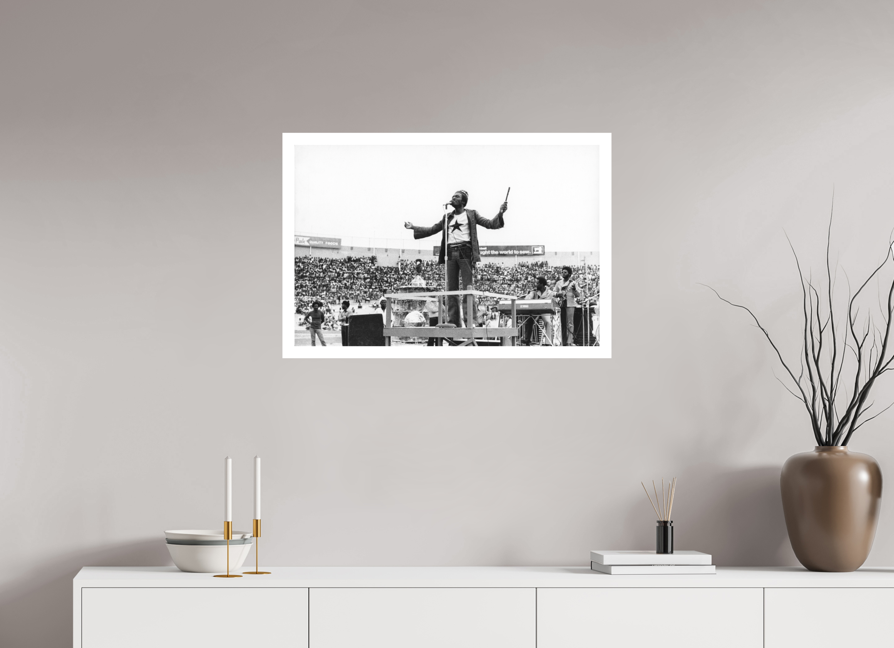 75.7 x 50 cm, Ilford B&W paper, matte 3 cm white border Jimmy Cliff